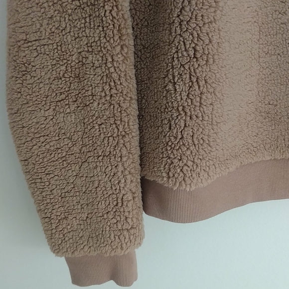 Topshop sherpa quarter zip jacket 12 - Picture 3 of 7